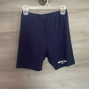 White Fox Ribbed Shorts